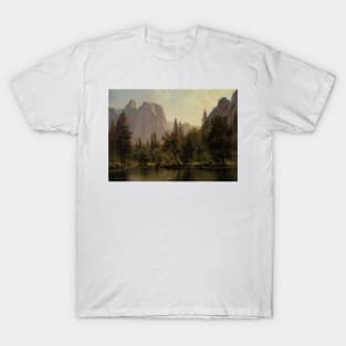 Cathedral Rocks, Yosemite Valley by Albert Bierstadt T-Shirt